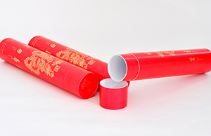 春聯(lián)圓筒紙罐包裝，看起來也不錯(cuò)哦！